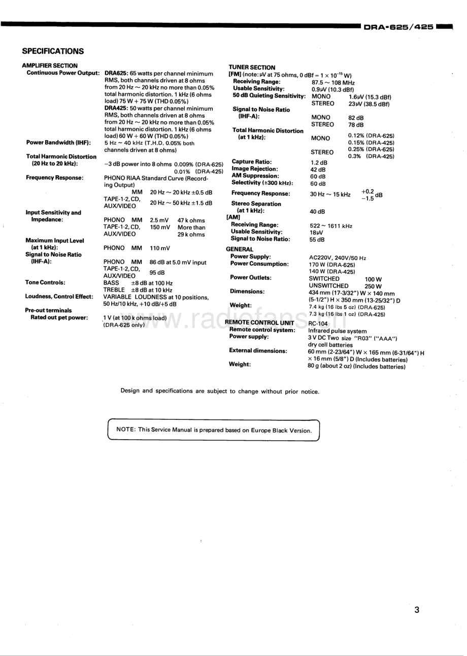 Denon-DRA425-rec-sm维修电路原理图.pdf_第3页