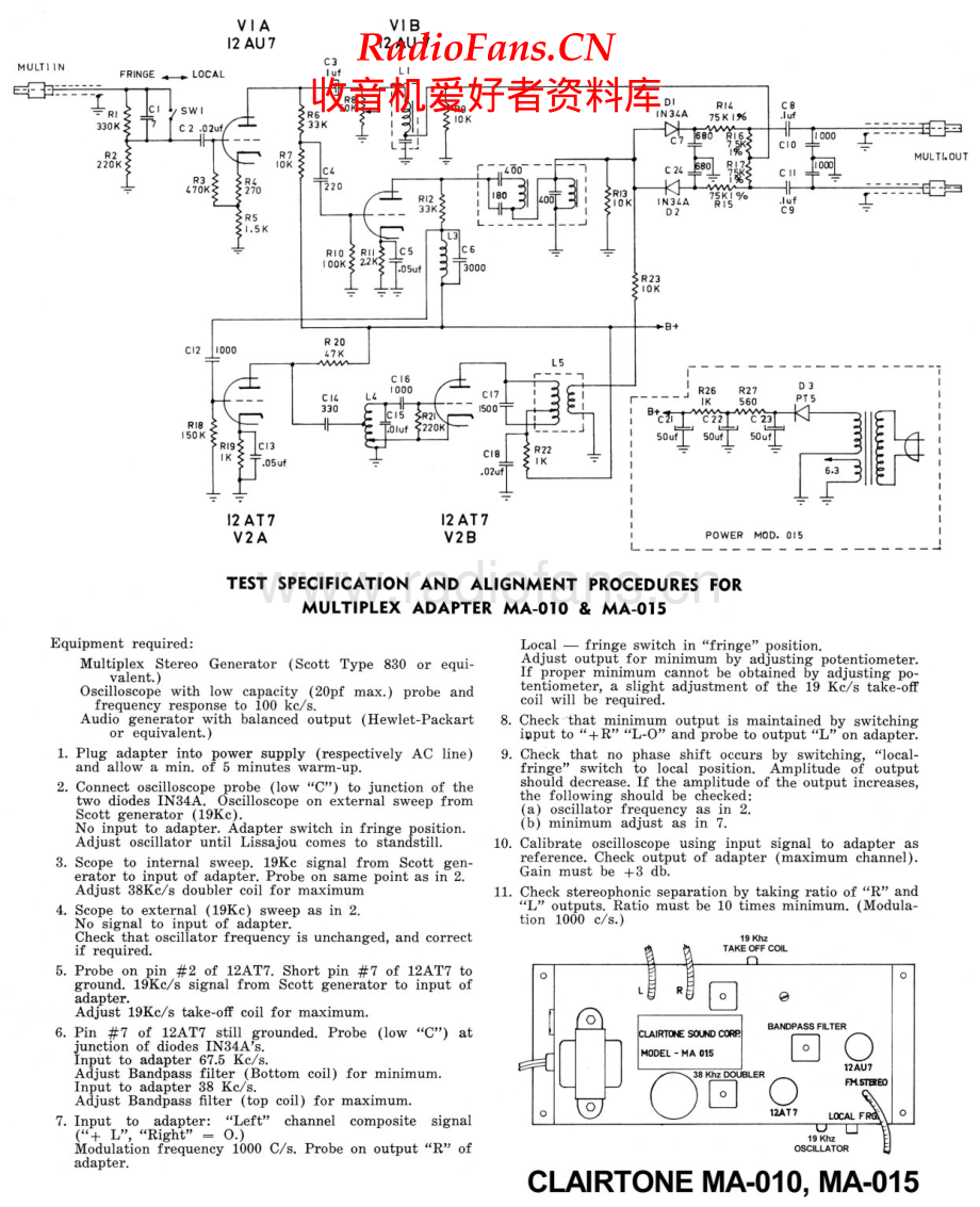 ClassicAudioReproductions-MA010MPX-tun-sm维修电路原理图.pdf_第1页