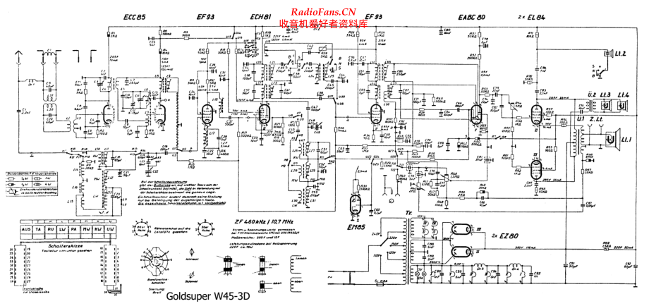 ITT-GoldsuperStereoW45-rec-sch 维修电路原理图.pdf_第1页