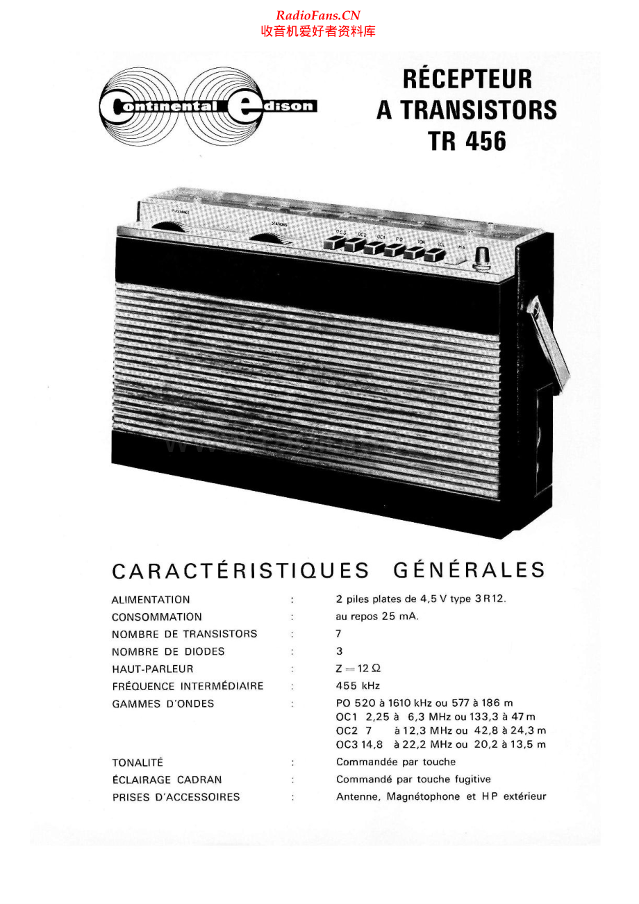 Continental-TR456-rec-sch维修电路原理图.pdf_第1页