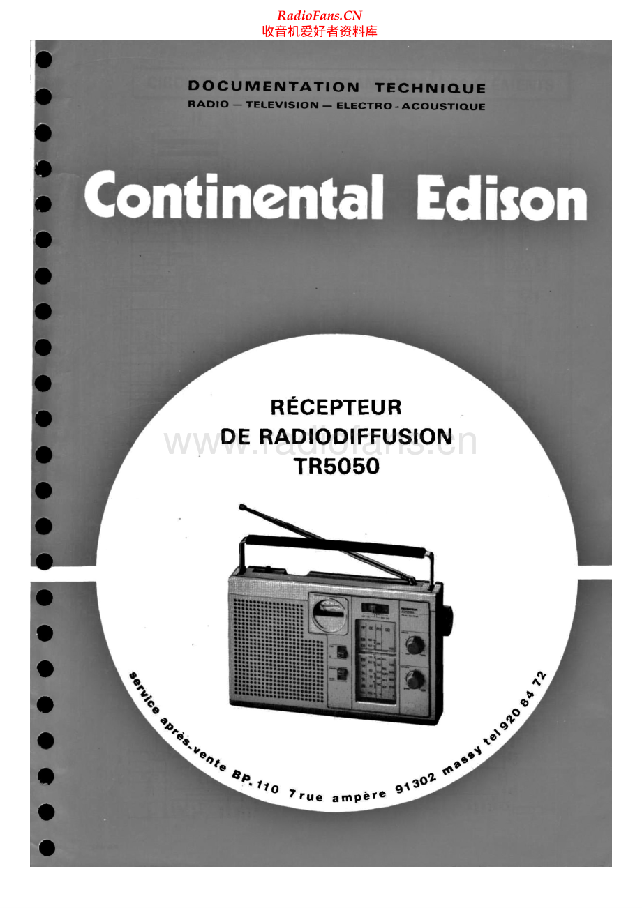 Continental-TR5050-rec-sch维修电路原理图.pdf_第1页