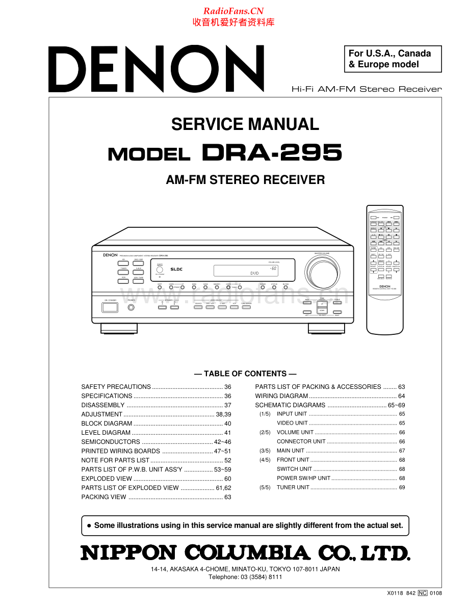 Denon-DRA295-rec-sm维修电路原理图.pdf_第1页