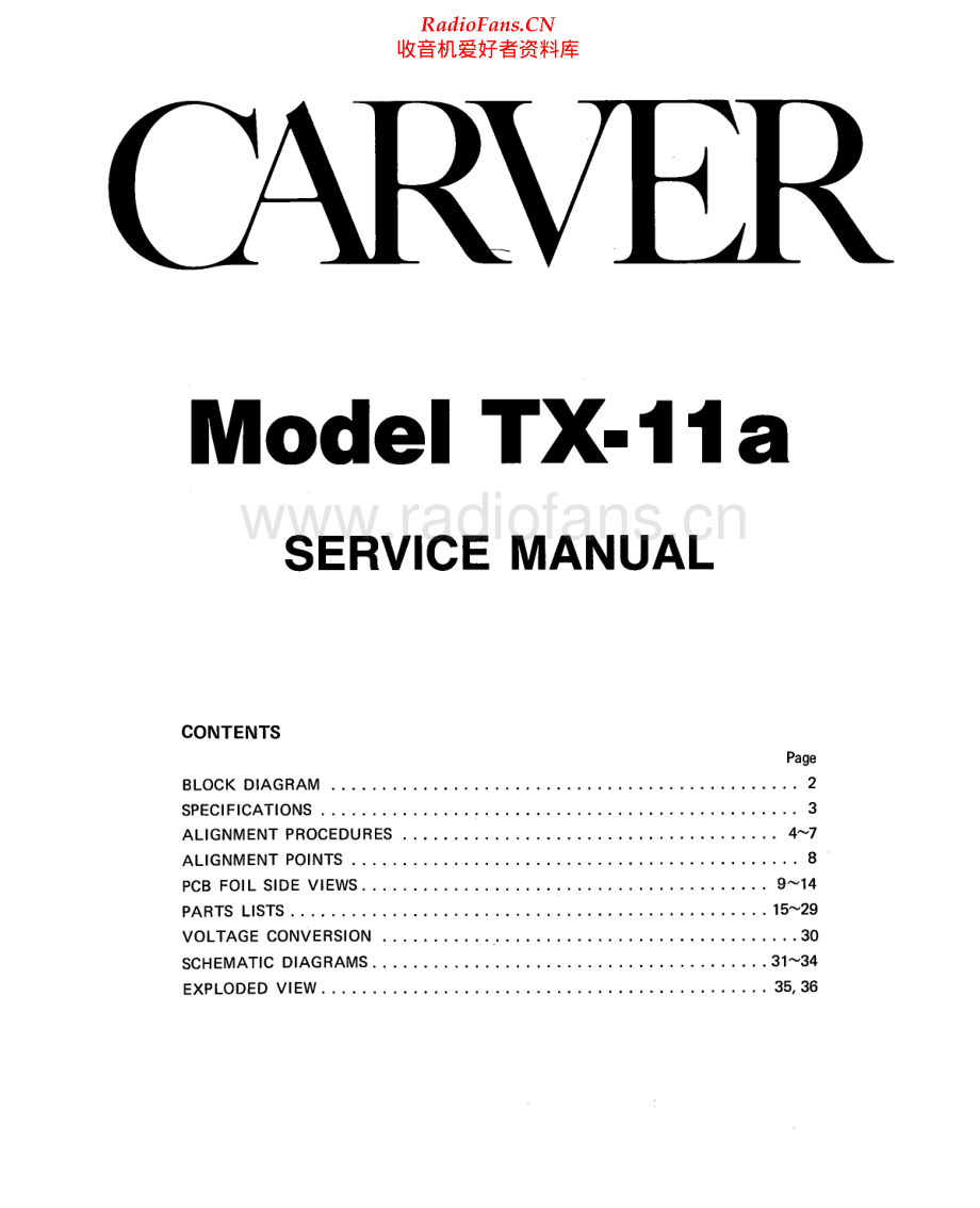 Carver-TX11A-tun-sm维修电路原理图.pdf_第1页