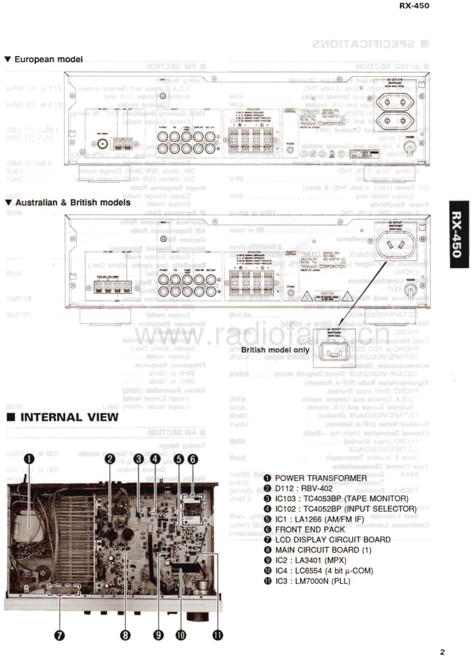 Yamaha-RX450-rec-sm(1) 维修电路原理图.pdf_第3页