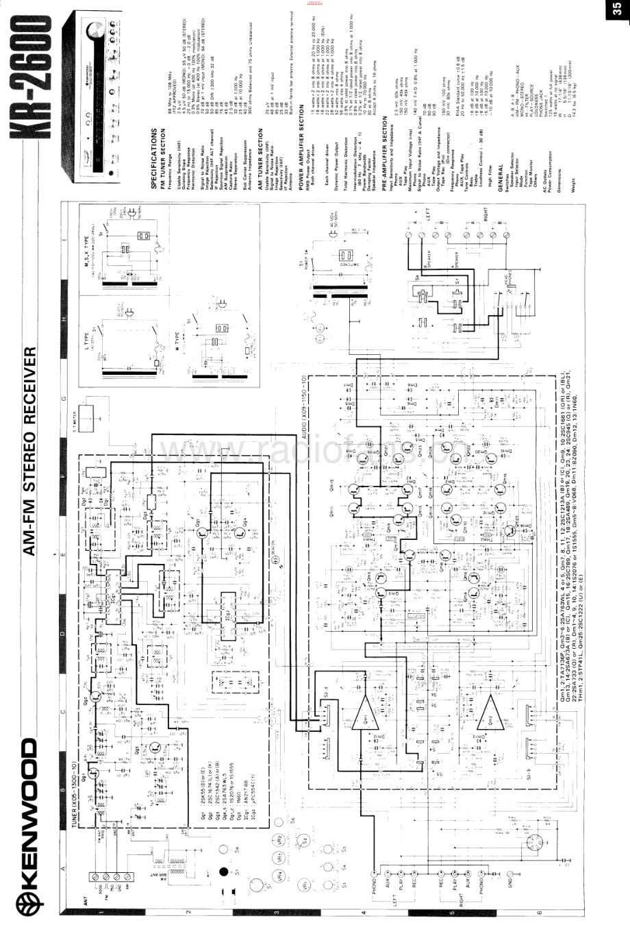Kenwood-KR2600-rec-sch1 维修电路原理图.pdf_第1页