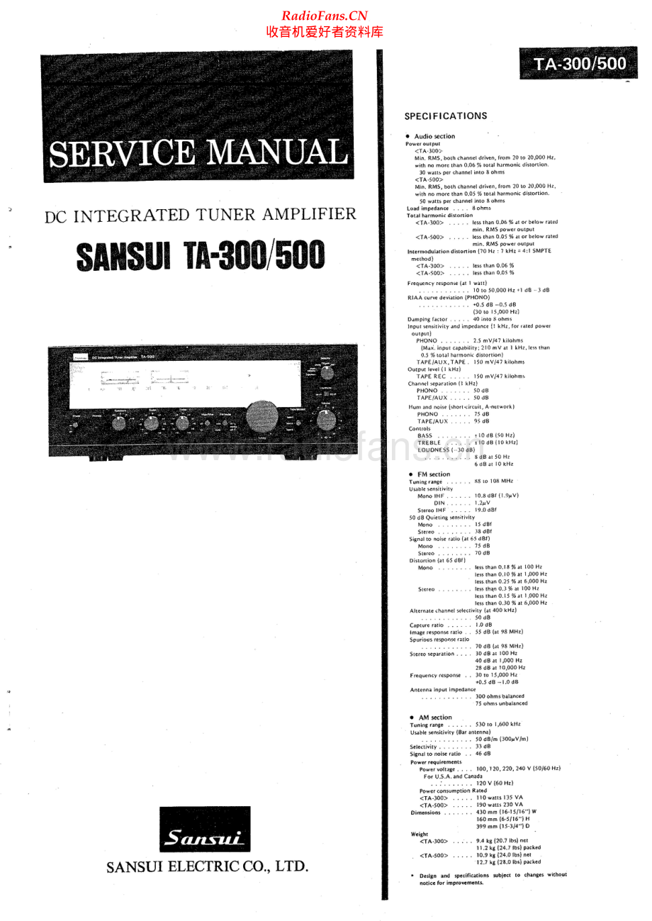 Sansui-TA300-rec-sm 维修电路原理图.pdf_第1页