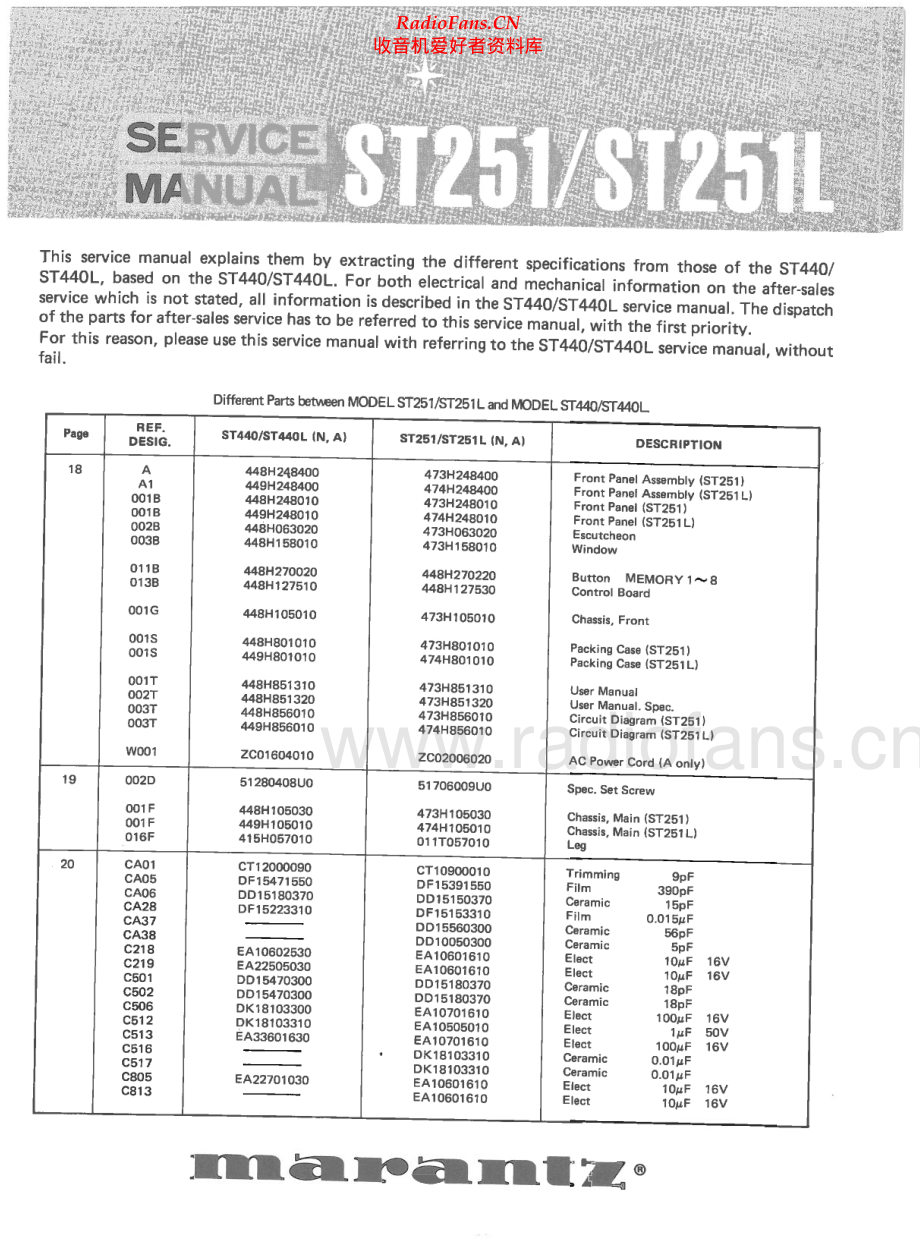 Marantz-ST251L-tun-sm 维修电路原理图.pdf_第1页