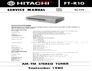 Hitachi-FTR10-tun-sm 维修电路原理图.pdf