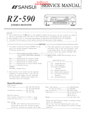 Sansui-RZ590-rec-sm 维修电路原理图.pdf