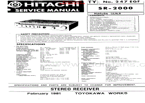 Hitachi-SR2000-rec-sm 维修电路原理图.pdf
