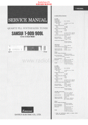 Sansui-T909-tun-sm 维修电路原理图.pdf