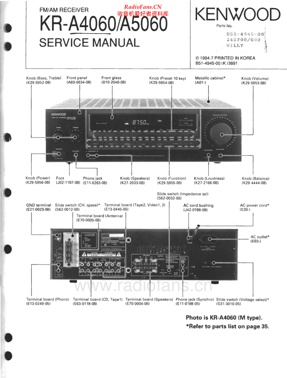 Kenwood-KRA5060-rec-sm 维修电路原理图.pdf_第1页