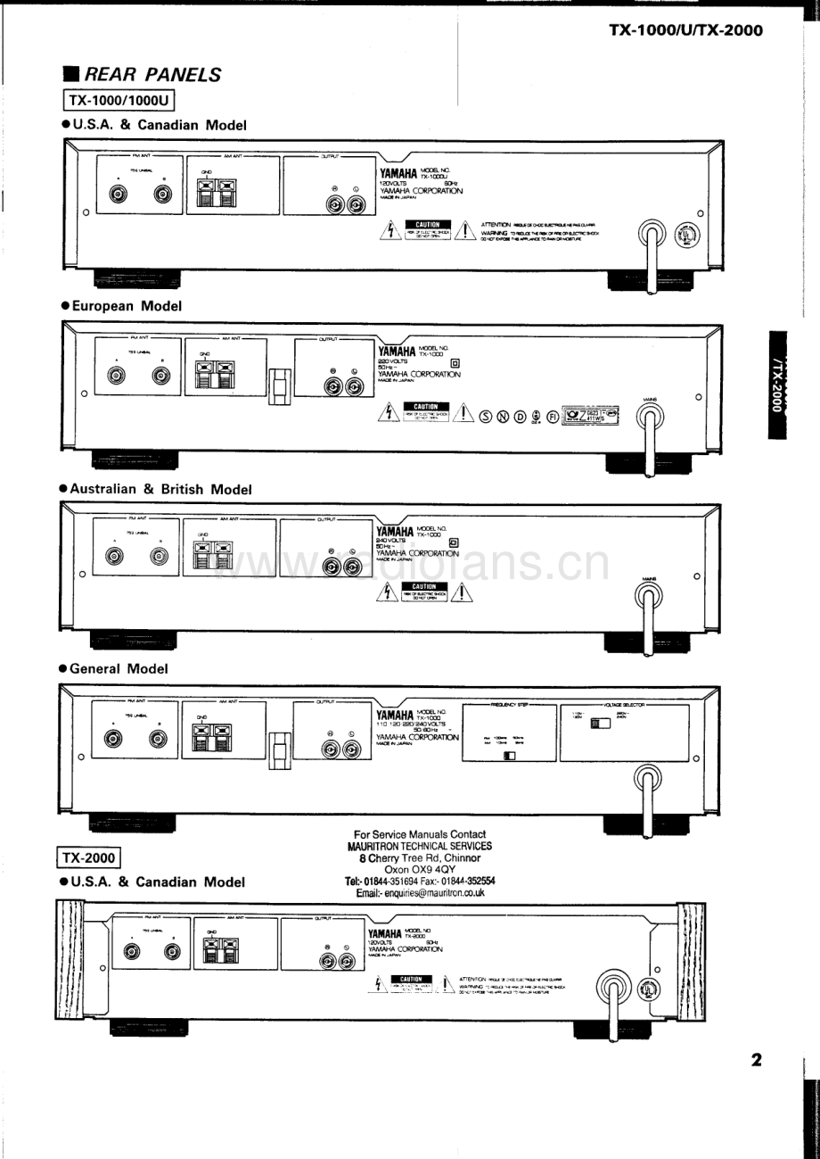 Yamaha-TX1000-tun-sm(1) 维修电路原理图.pdf_第3页