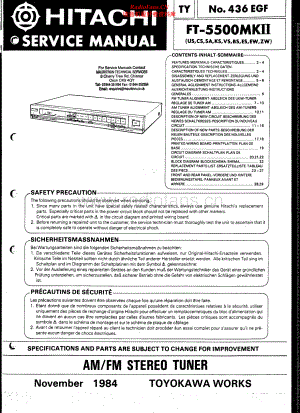 Hitachi-FT5500_MK2-tun-sm 维修电路原理图.pdf