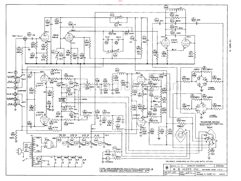 HHScott-335-tun-sch 维修电路原理图.pdf_第1页