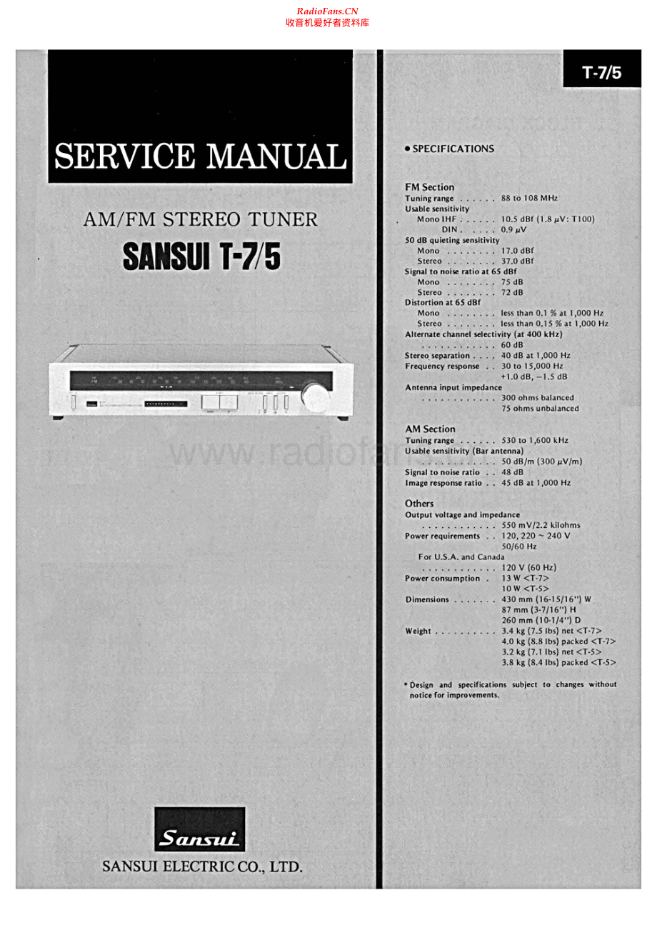 Sansui-T7-tun-sm 维修电路原理图.pdf_第1页