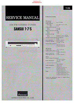 Sansui-T7-tun-sm 维修电路原理图.pdf