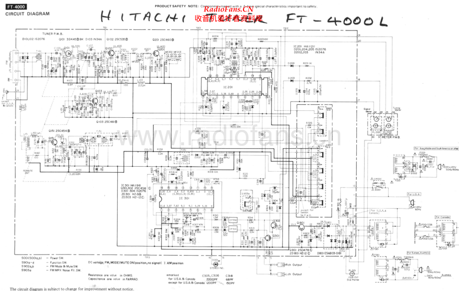 Hitachi-FT4000L-tun-sch 维修电路原理图.pdf_第1页