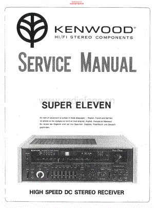 Kenwood-SuperEleven-rec-sm 维修电路原理图.pdf