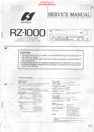 Sansui-RZ1000-rec-sm 维修电路原理图.pdf