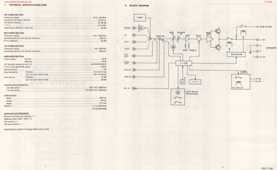 Marantz-SR1010-rec-sm 维修电路原理图.pdf_第3页