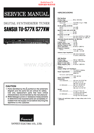 Sansui-TUS77X-tun-sm 维修电路原理图.pdf
