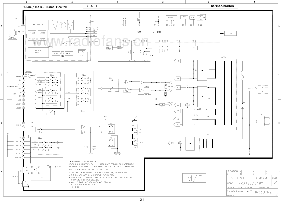 HarmanKardon-HK3480-rec-sch维修电路原理图.pdf_第1页
