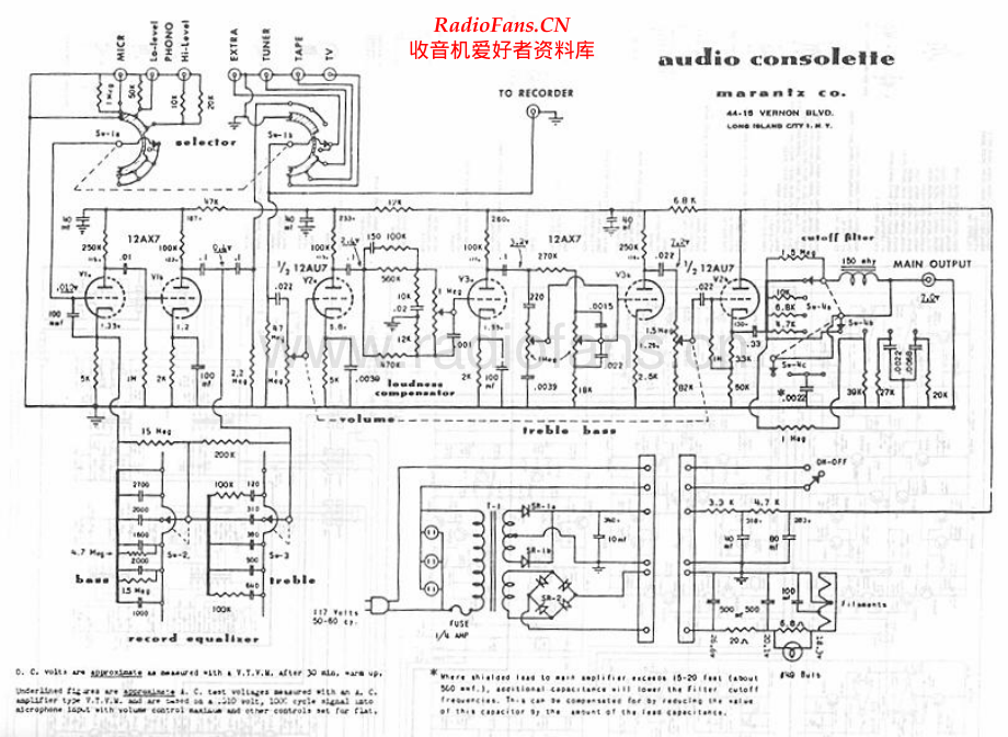 Marantz-AudioConsolette-rec-sch 维修电路原理图.pdf_第1页