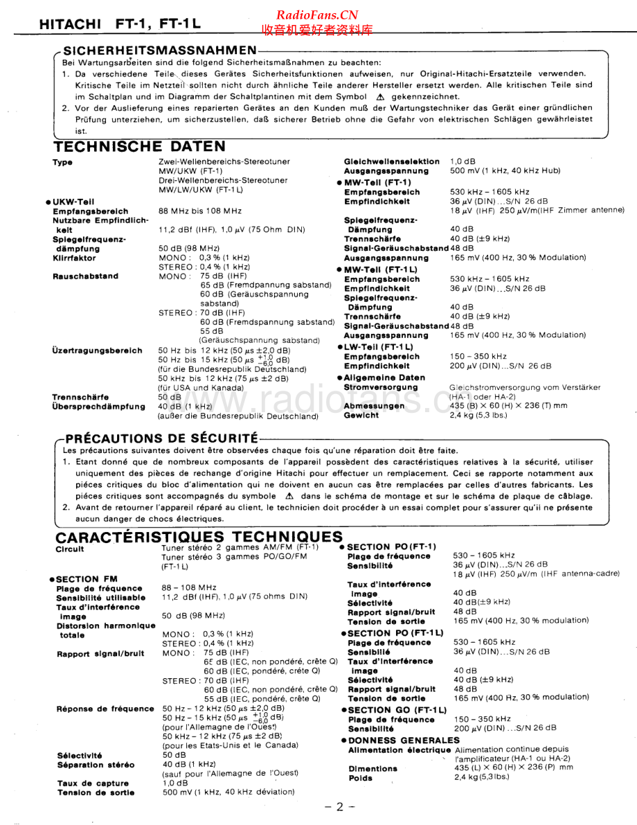 Hitachi-FT1-tun-sm 维修电路原理图.pdf_第2页