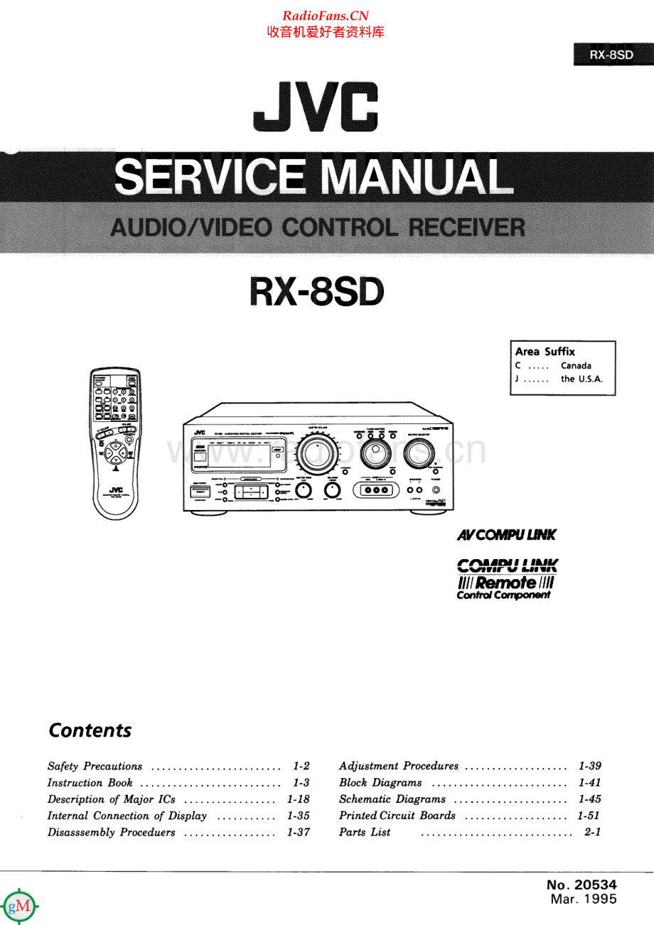 JVC-RX8SD-rec-sm 维修电路原理图.pdf_第1页