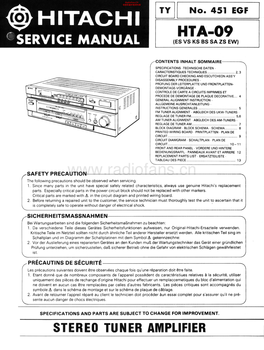 Hitachi-HTA09-rec-sch 维修电路原理图.pdf_第1页