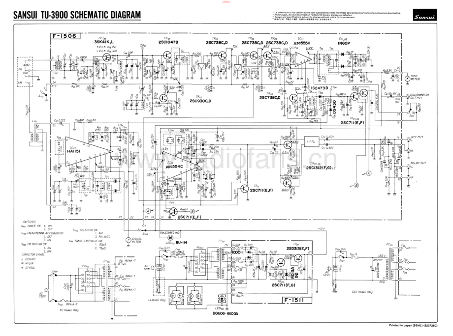 Sansui-TU3900-tun-sch 维修电路原理图.pdf_第1页