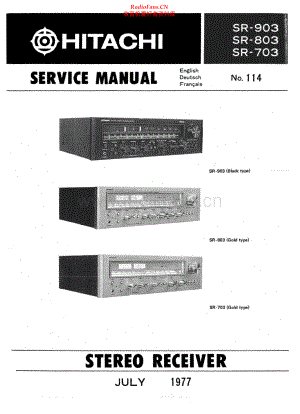 Hitachi-SR803-rec-sm 维修电路原理图.pdf
