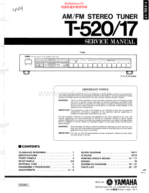 Yamaha-T520-tun-sm(1) 维修电路原理图.pdf