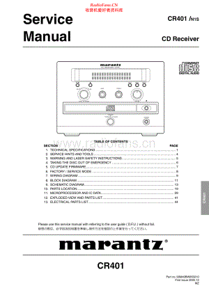 Marantz-CR401-rec-sm 维修电路原理图.pdf
