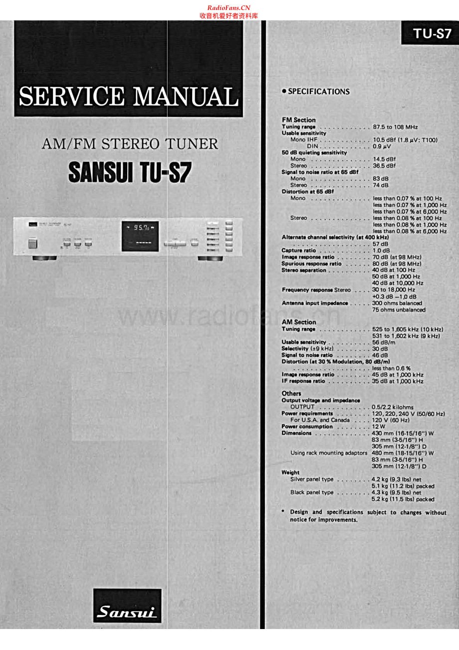 Sansui-TUS7-tun-sm 维修电路原理图.pdf_第1页