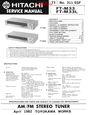 Hitachi-FTM33L-tun-sm 维修电路原理图.pdf