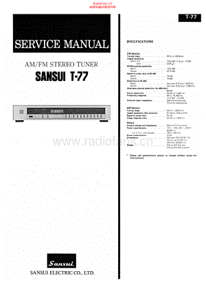 Sansui-T77-tun-sm 维修电路原理图.pdf