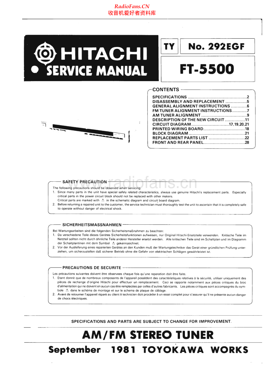 Hitachi-FT5500-tun-sm 维修电路原理图.pdf_第1页