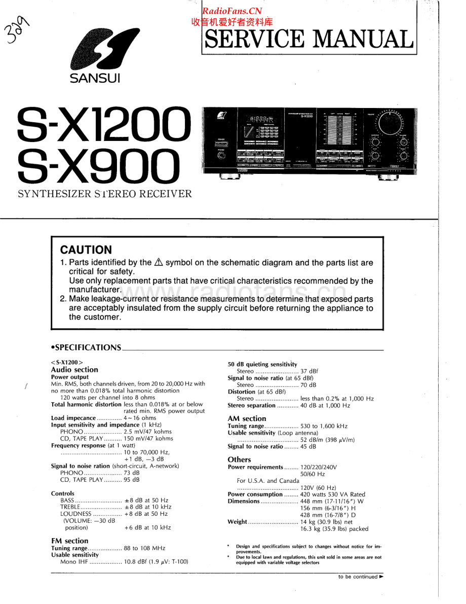 Sansui-SX1200-rec-sm 维修电路原理图.pdf_第1页