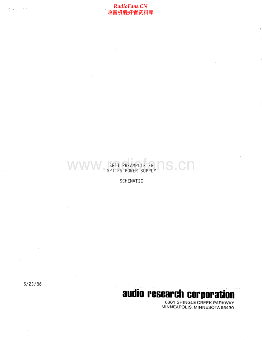AudioResearch-SP11-pre-sch维修电路原理图.pdf_第1页