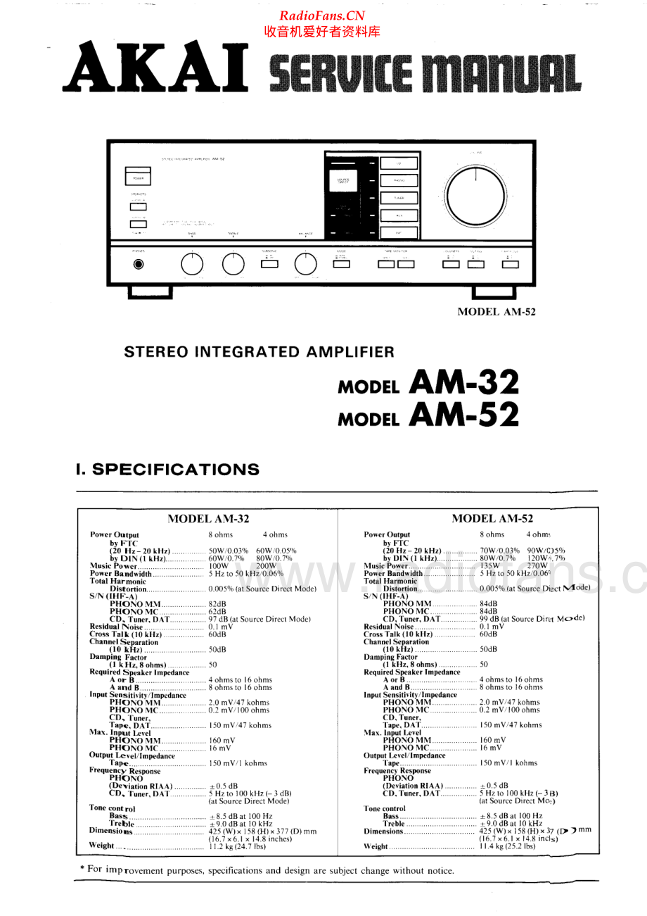 Akai-AM52-int-sm维修电路原理图.pdf_第1页
