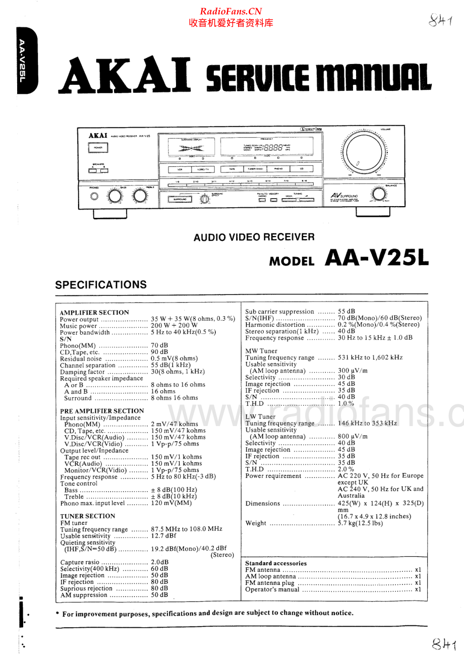 Akai-AAV25L-avr-sm维修电路原理图.pdf_第1页