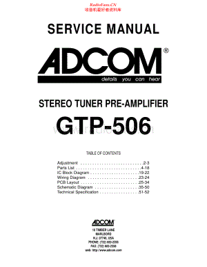Adcom-GTP506-pre-sm维修电路原理图.pdf