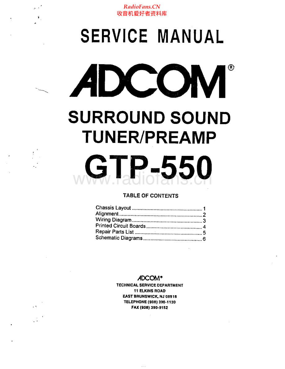 Adcom-GTP550-pre-sm维修电路原理图.pdf_第1页