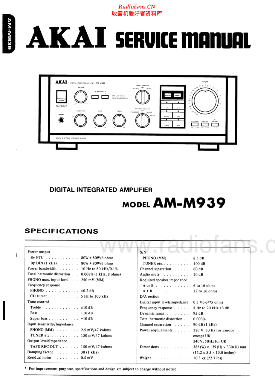 Akai-AMM939-int-sm维修电路原理图.pdf_第1页