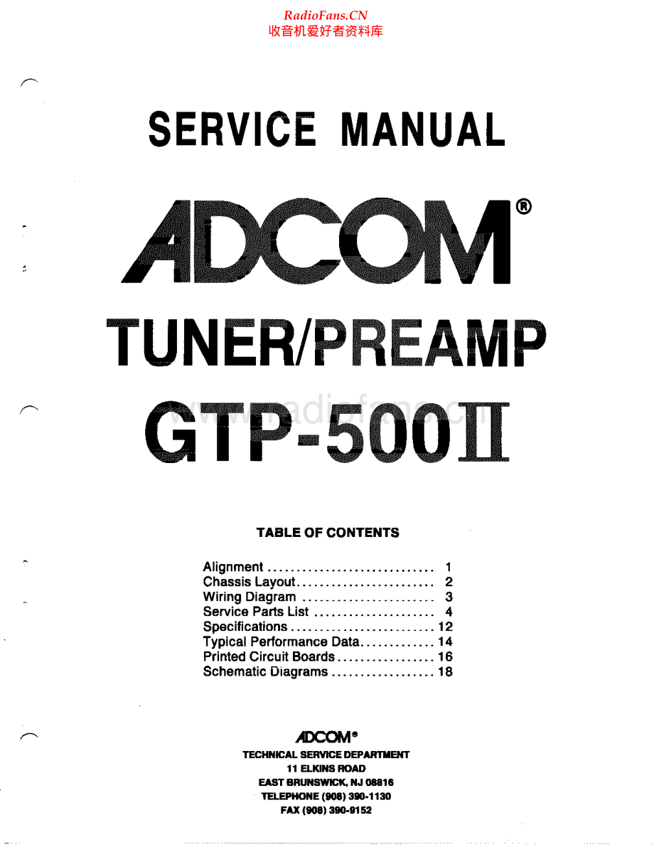 Adcom-GTP500II-pre-sm维修电路原理图.pdf_第1页