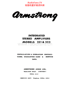 ArmstrongAudio-221-int-sm维修电路原理图.pdf