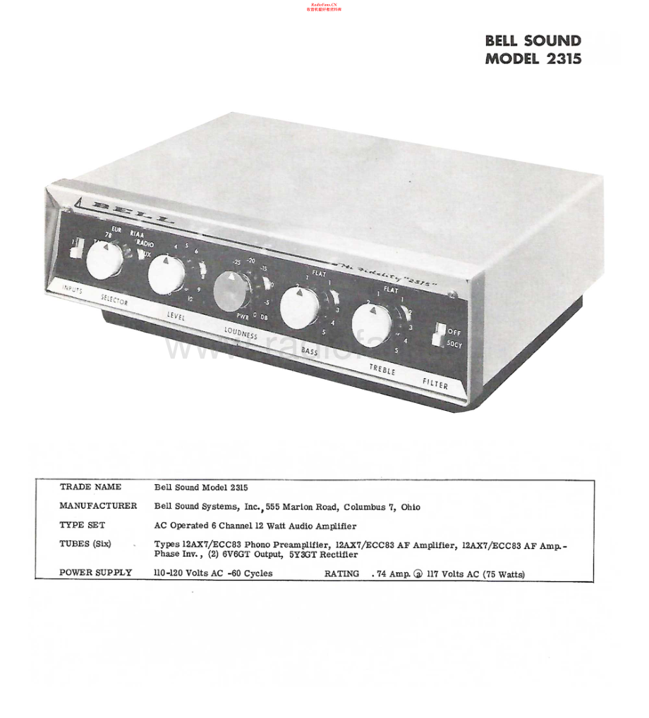BellSound-2315-int-sm维修电路原理图.pdf_第1页
