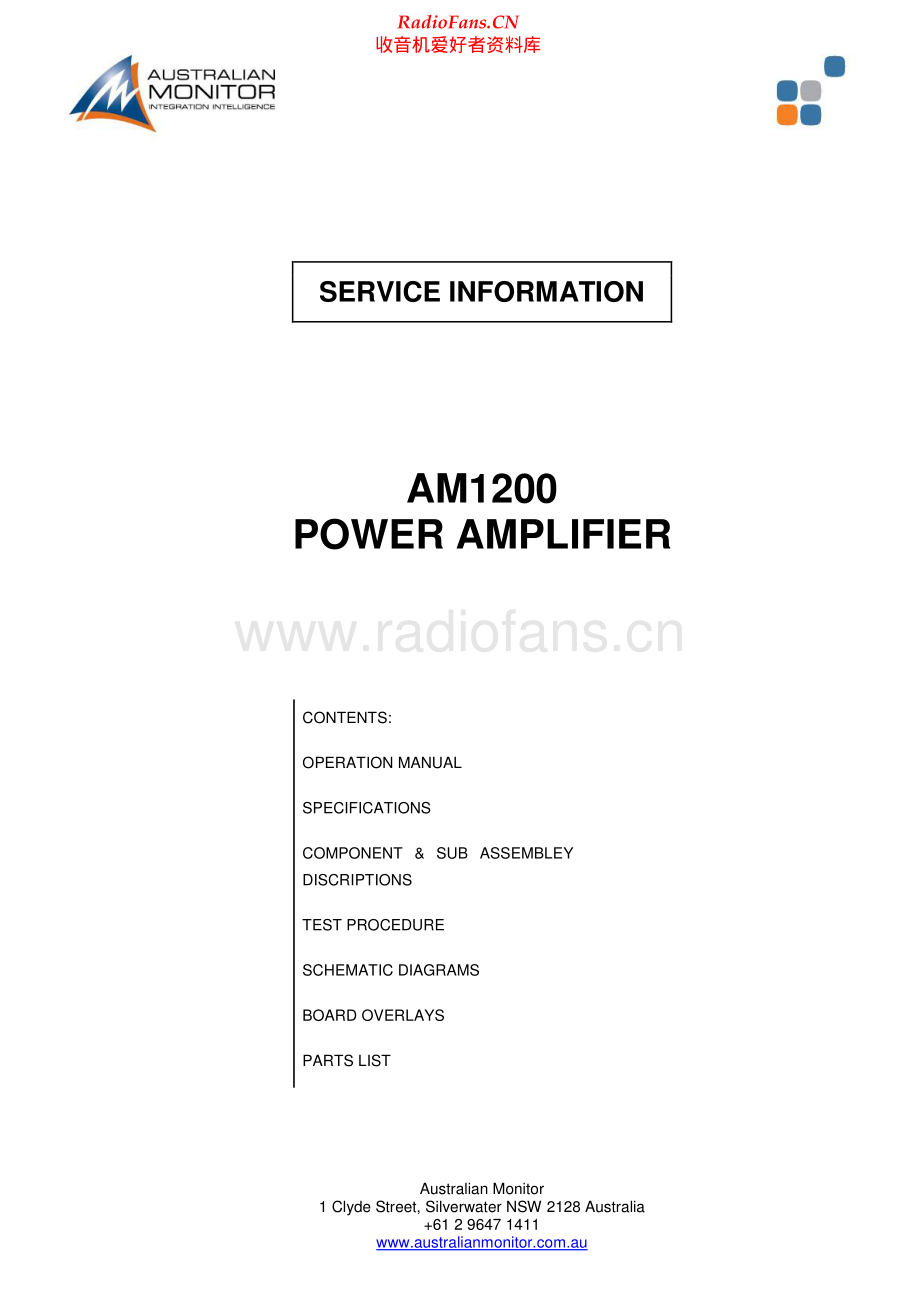 AustralianMonitor-AM1200-pwr-sm维修电路原理图.pdf_第1页